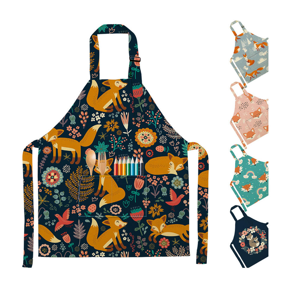 Wokongola Cartoon Printing Kids Apron